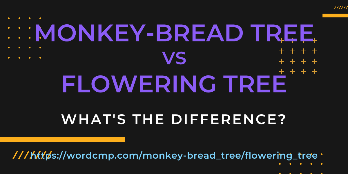 Difference between monkey-bread tree and flowering tree