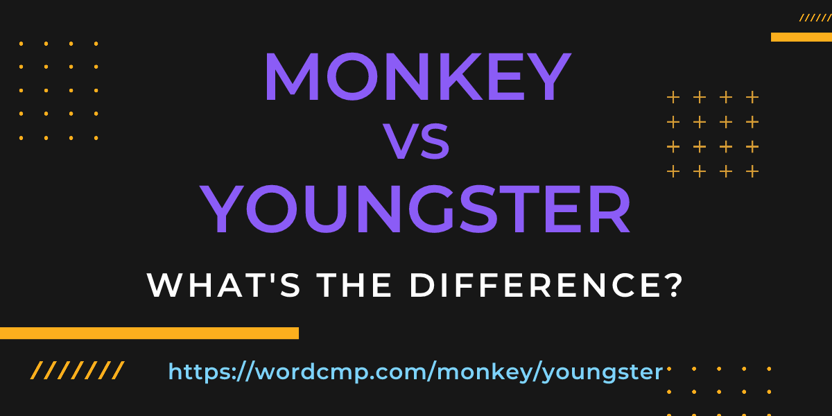 Difference between monkey and youngster