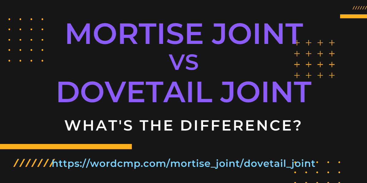 Difference between mortise joint and dovetail joint