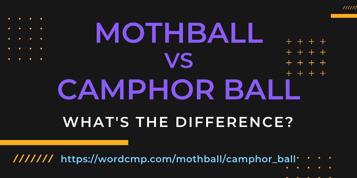 Difference between mothball and camphor ball
