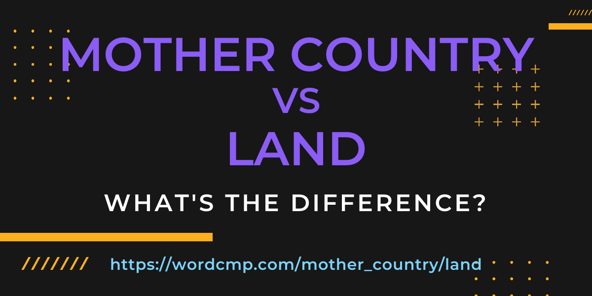 Difference between mother country and land