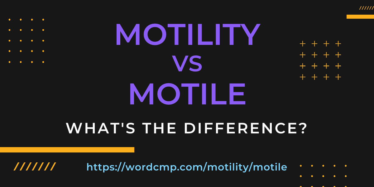 Difference between motility and motile
