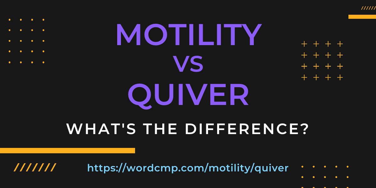 Difference between motility and quiver
