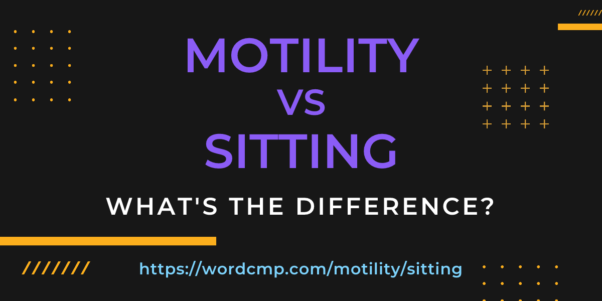 Difference between motility and sitting