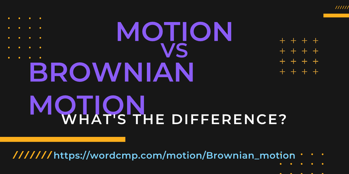 Difference between motion and Brownian motion