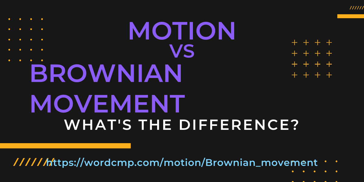 Difference between motion and Brownian movement