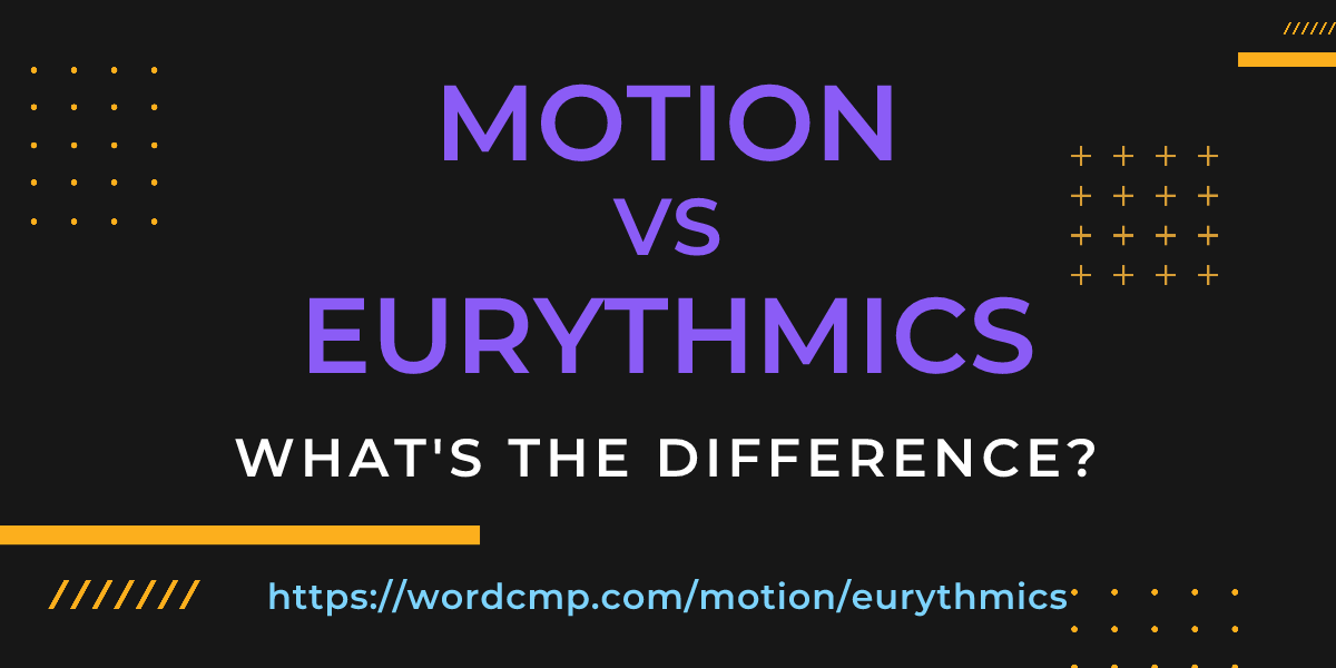 Difference between motion and eurythmics