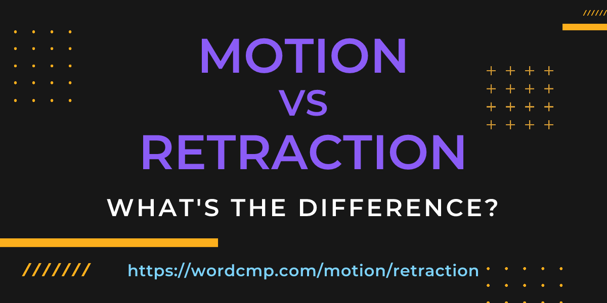 Difference between motion and retraction
