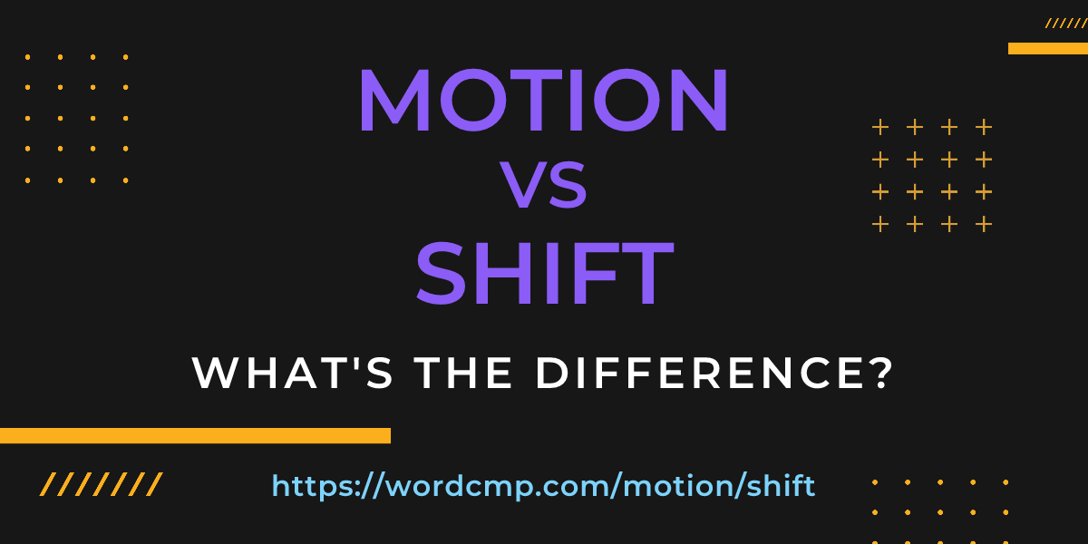 Difference between motion and shift