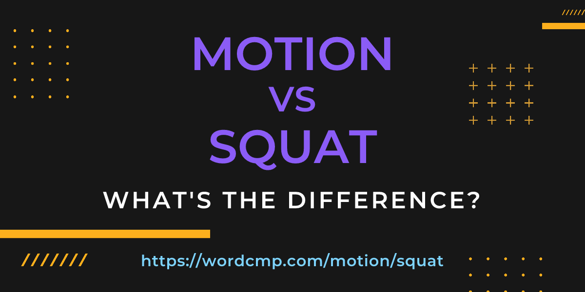 Difference between motion and squat