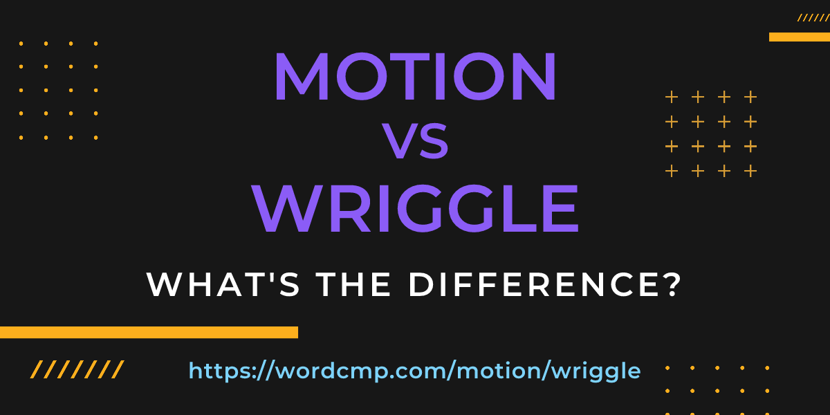 Difference between motion and wriggle