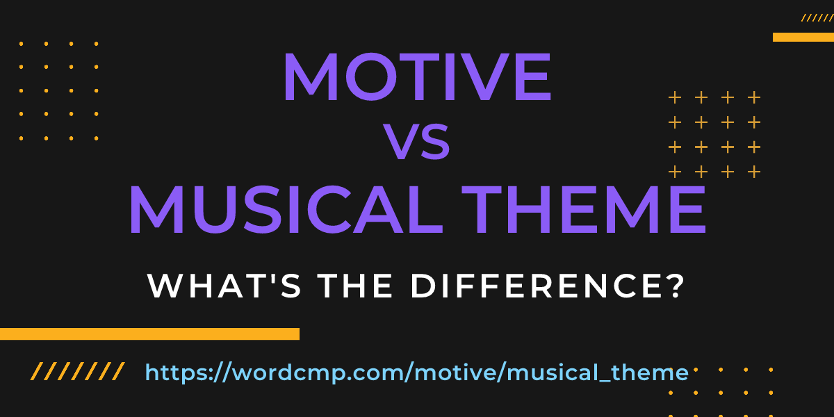 Difference between motive and musical theme