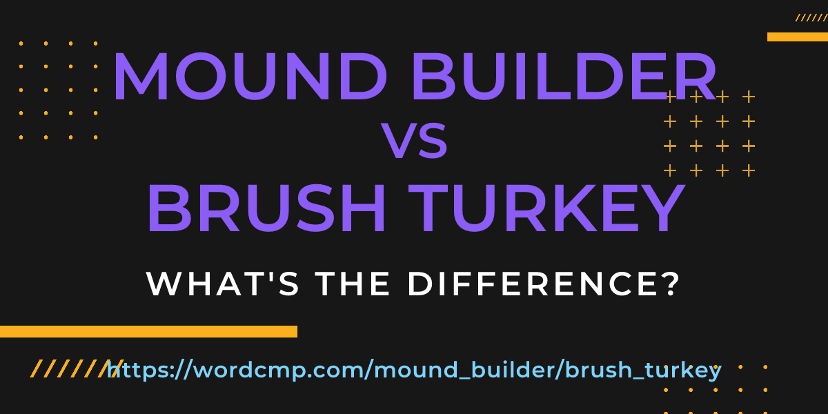 Difference between mound builder and brush turkey
