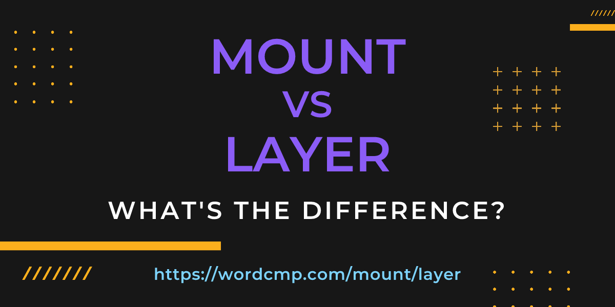 Difference between mount and layer