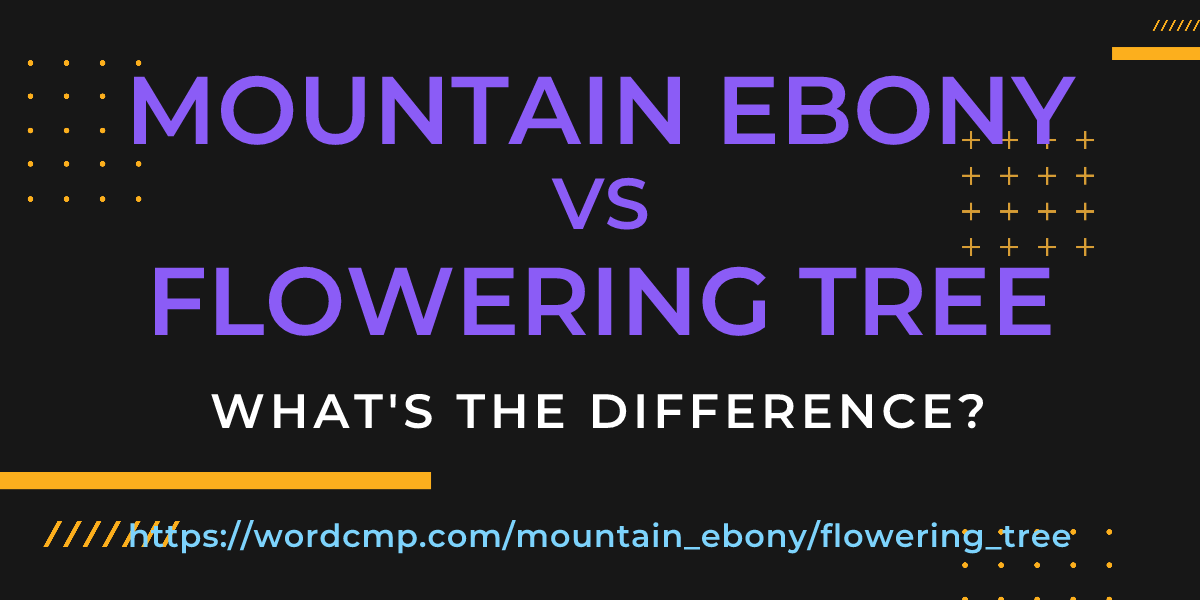 Difference between mountain ebony and flowering tree