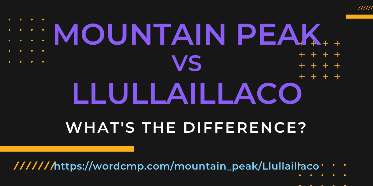 Difference between mountain peak and Llullaillaco