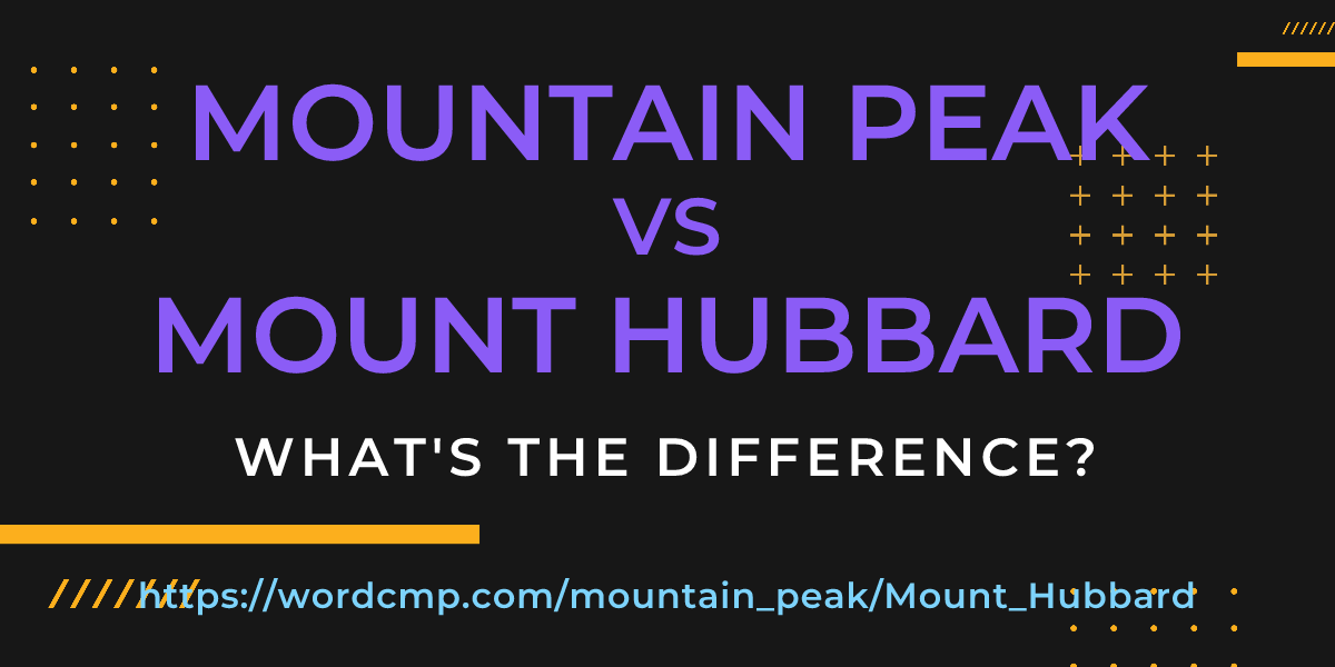 Difference between mountain peak and Mount Hubbard