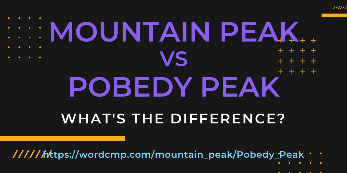 Difference between mountain peak and Pobedy Peak