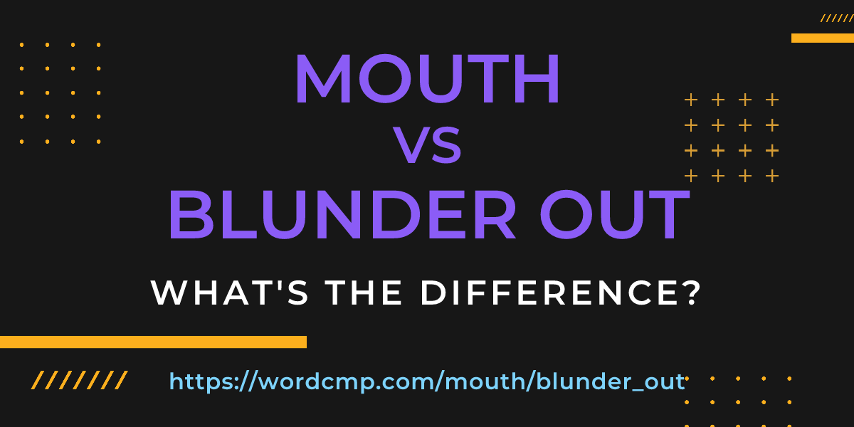 Difference between mouth and blunder out