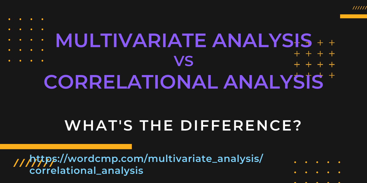 Difference between multivariate analysis and correlational analysis