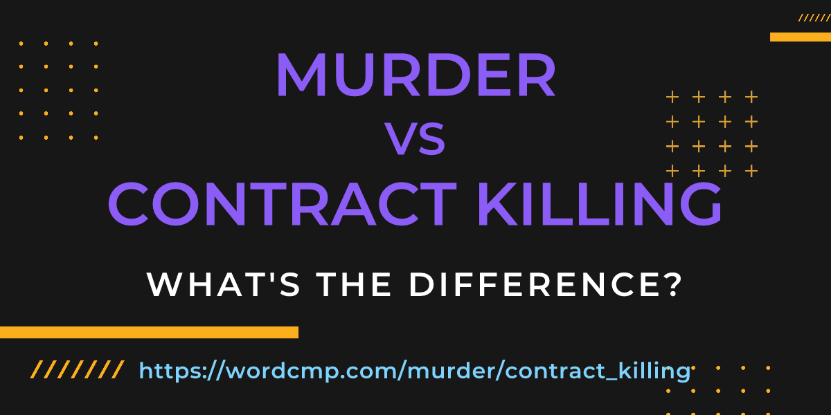 Difference between murder and contract killing