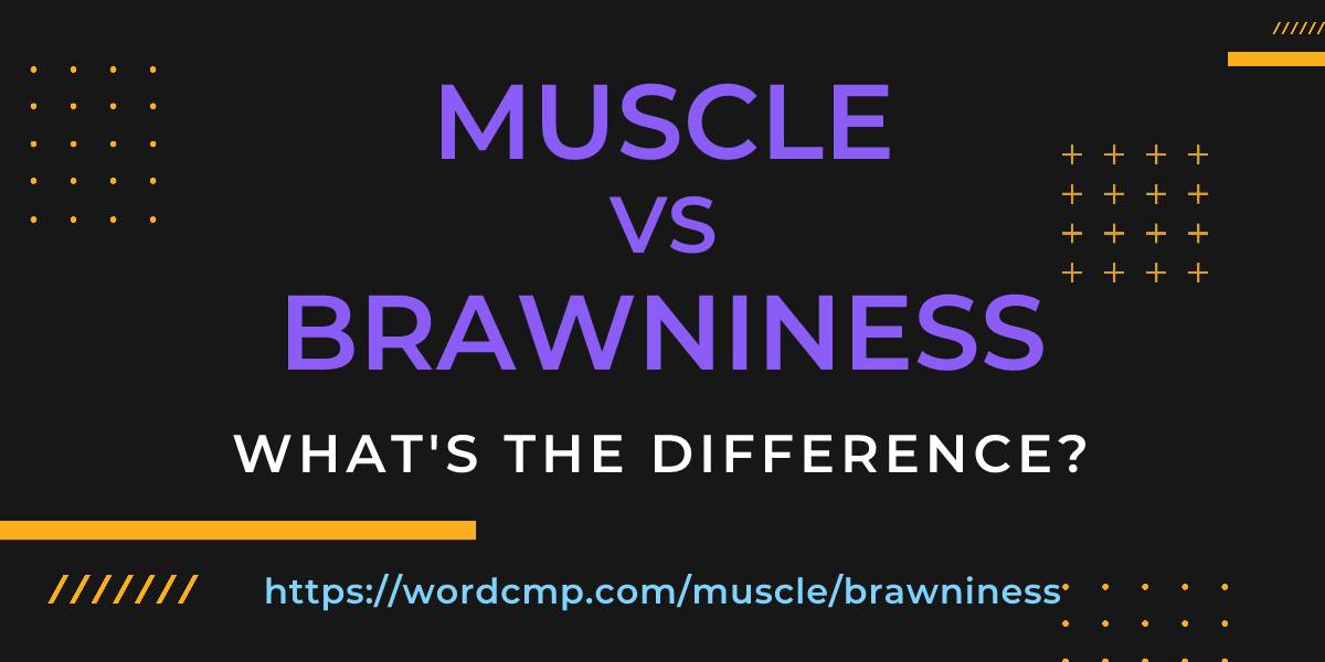 Difference between muscle and brawniness