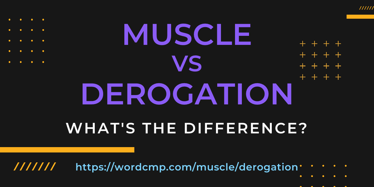 Difference between muscle and derogation