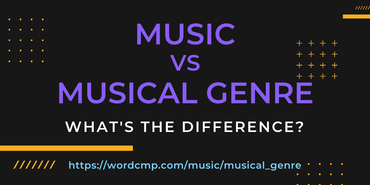 Difference between music and musical genre
