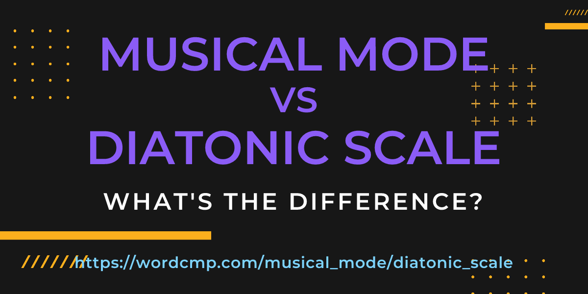 Difference between musical mode and diatonic scale