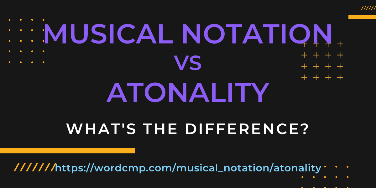 Difference between musical notation and atonality