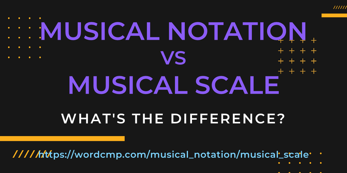 Difference between musical notation and musical scale