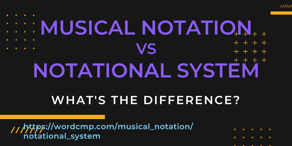 Difference between musical notation and notational system