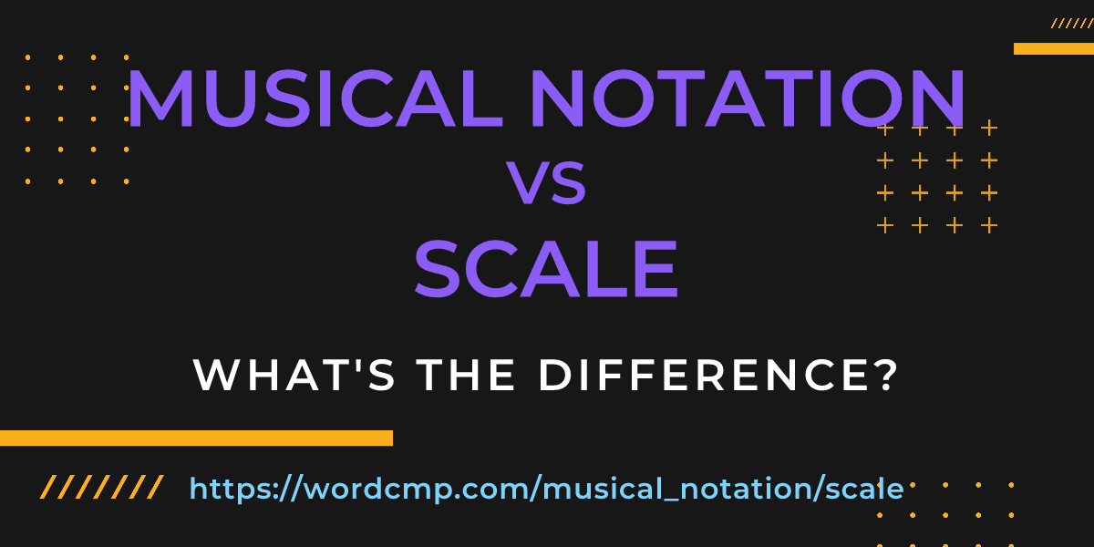 Difference between musical notation and scale
