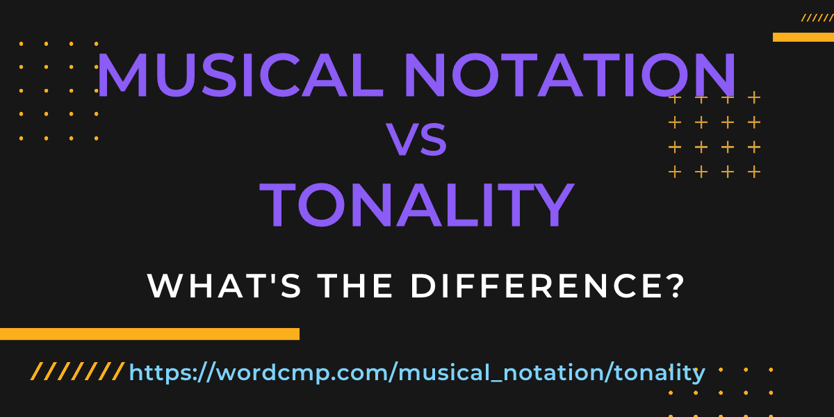 Difference between musical notation and tonality