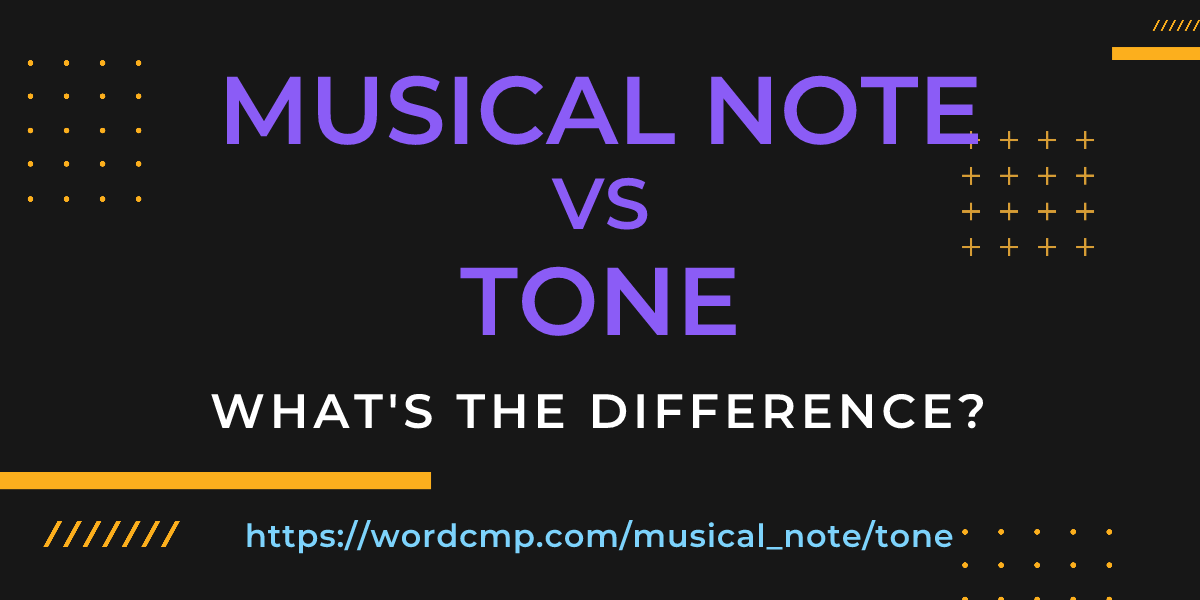 Difference between musical note and tone