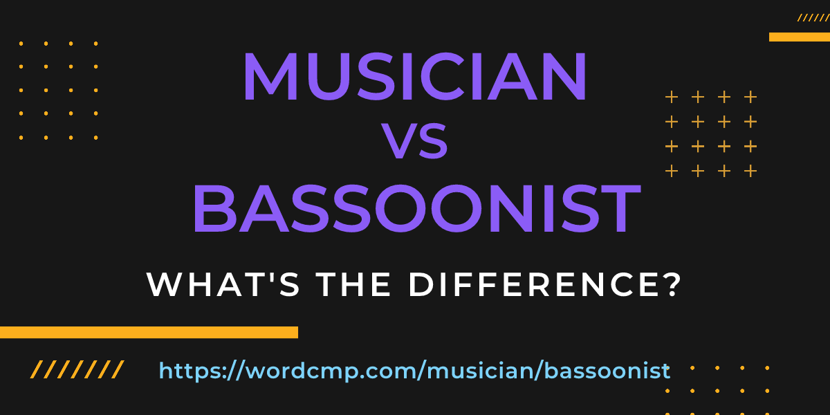 Difference between musician and bassoonist