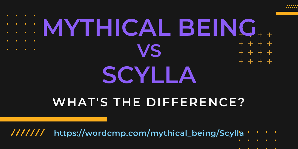 Difference between mythical being and Scylla