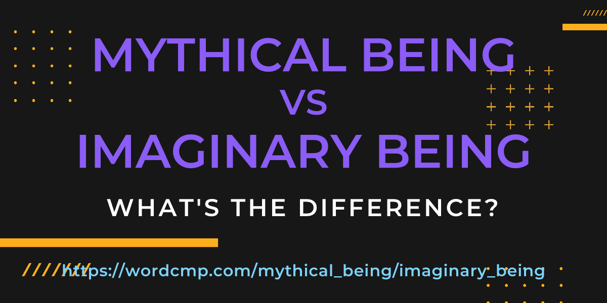 Difference between mythical being and imaginary being