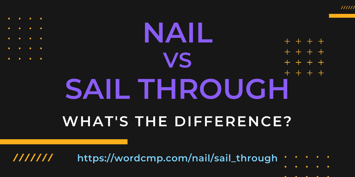 Difference between nail and sail through