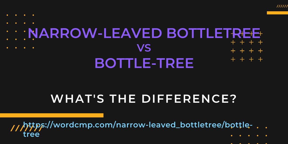 Difference between narrow-leaved bottletree and bottle-tree
