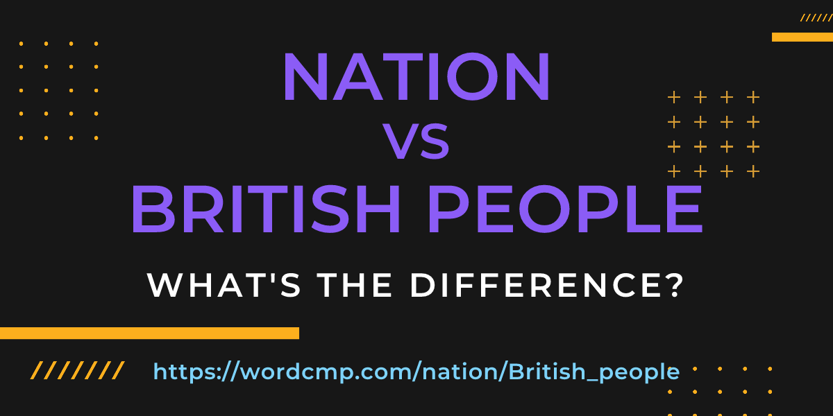 Difference between nation and British people