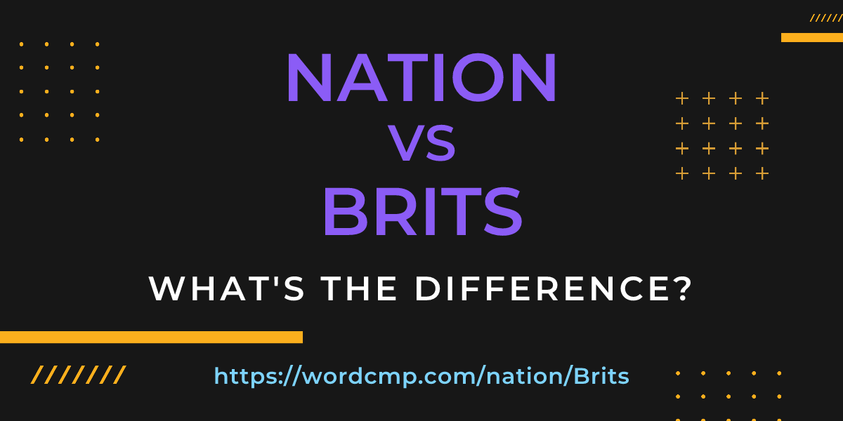 Difference between nation and Brits