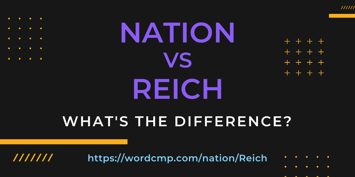 Difference between nation and Reich