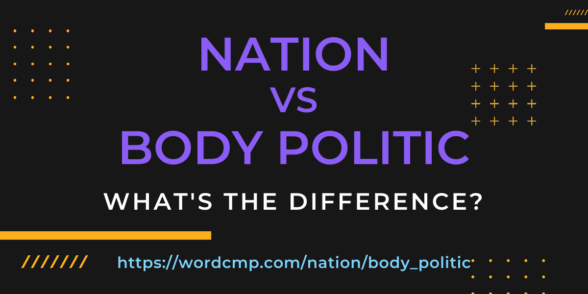 Difference between nation and body politic