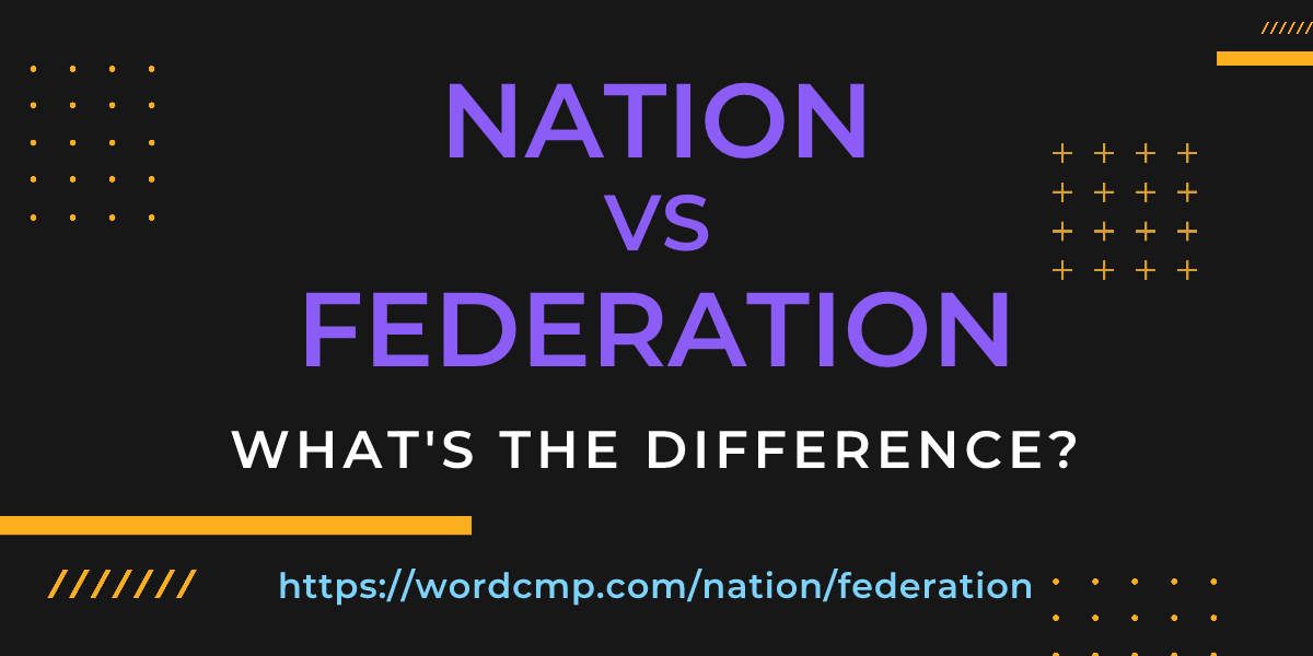 Difference between nation and federation