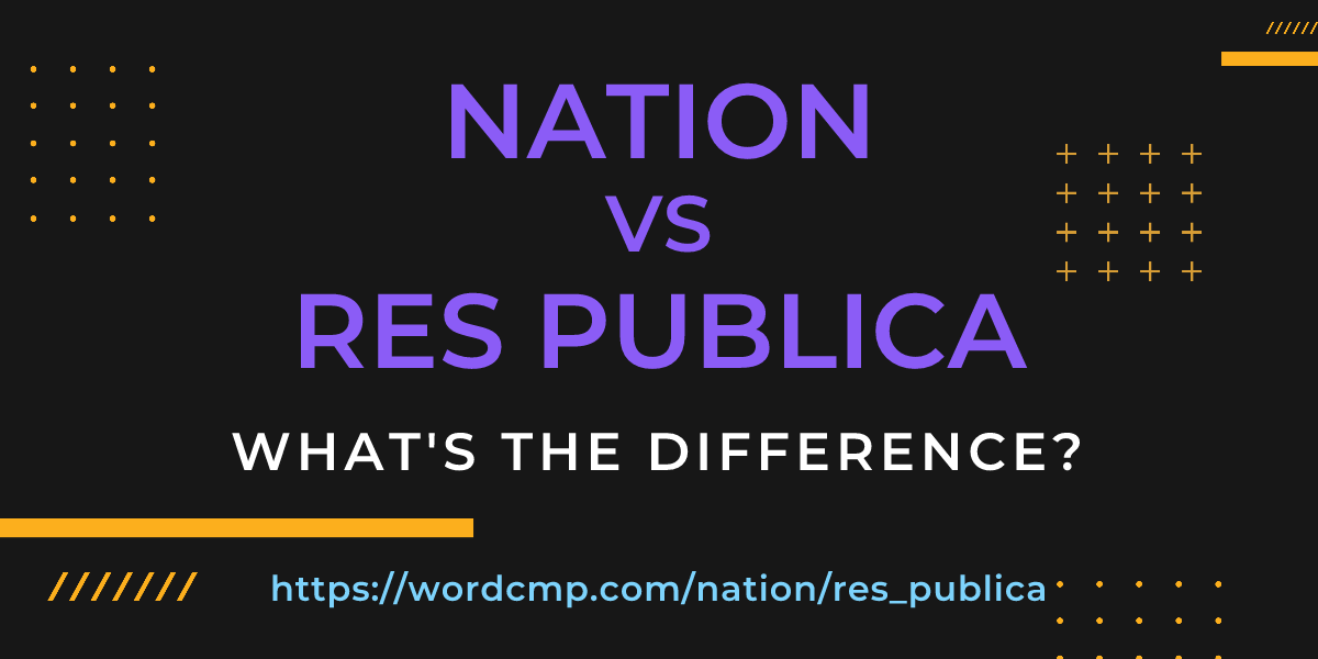 Difference between nation and res publica