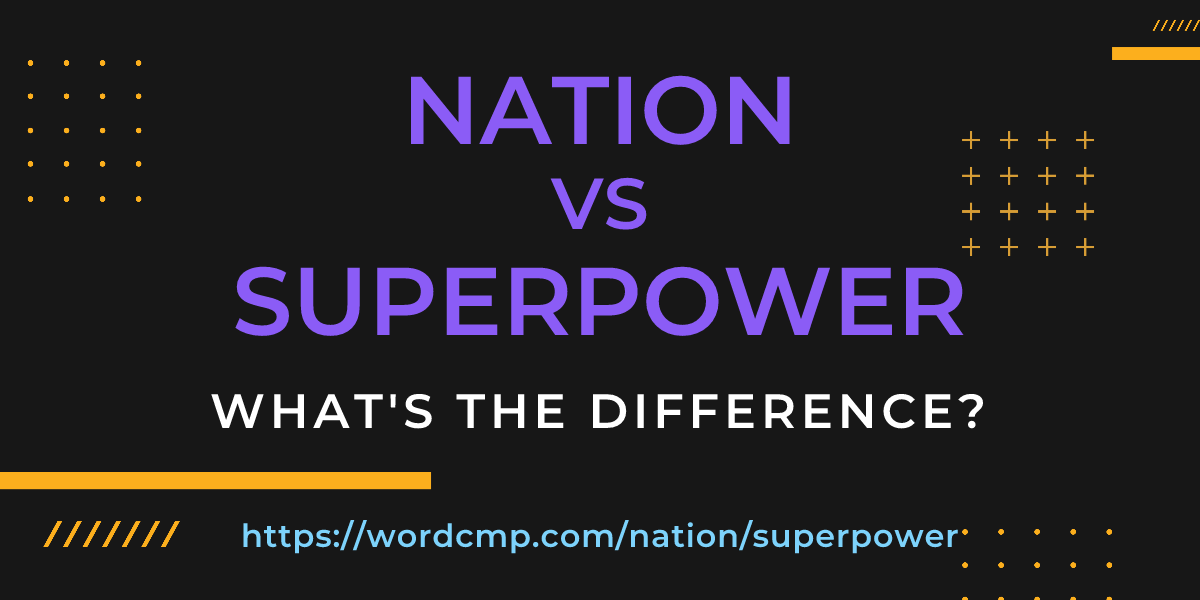 Difference between nation and superpower