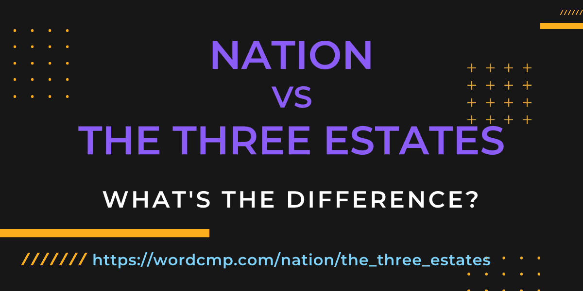 Difference between nation and the three estates