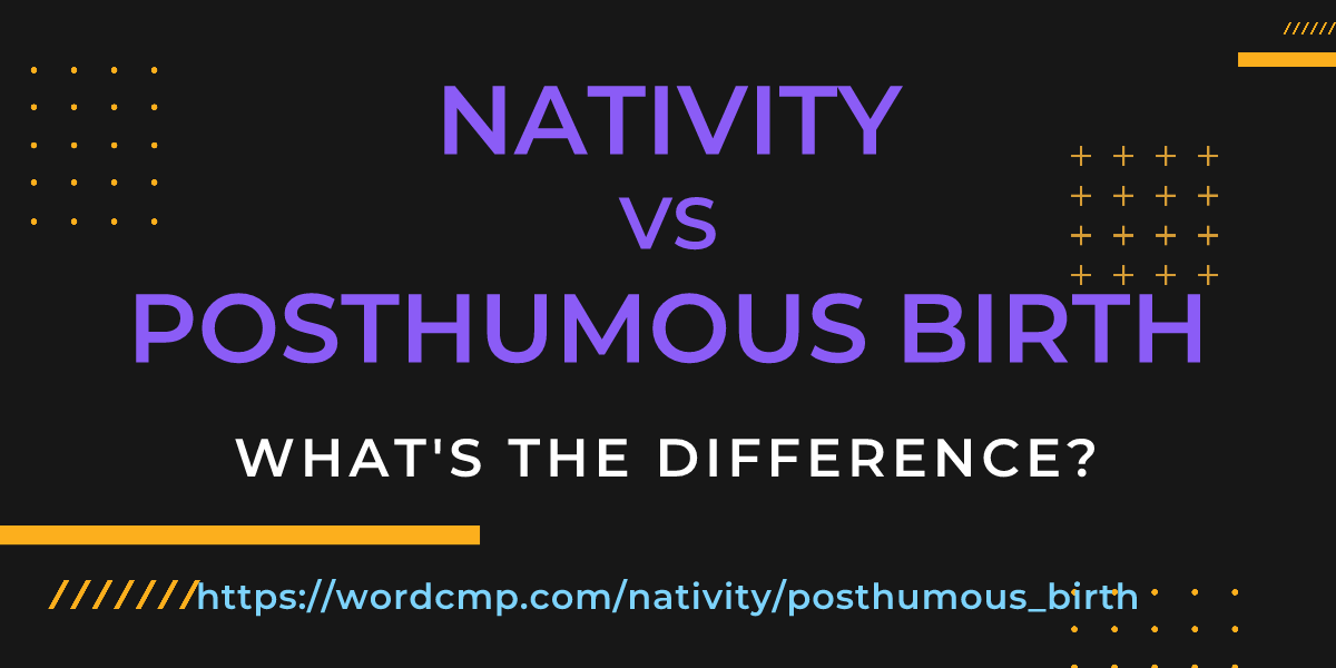 Difference between nativity and posthumous birth