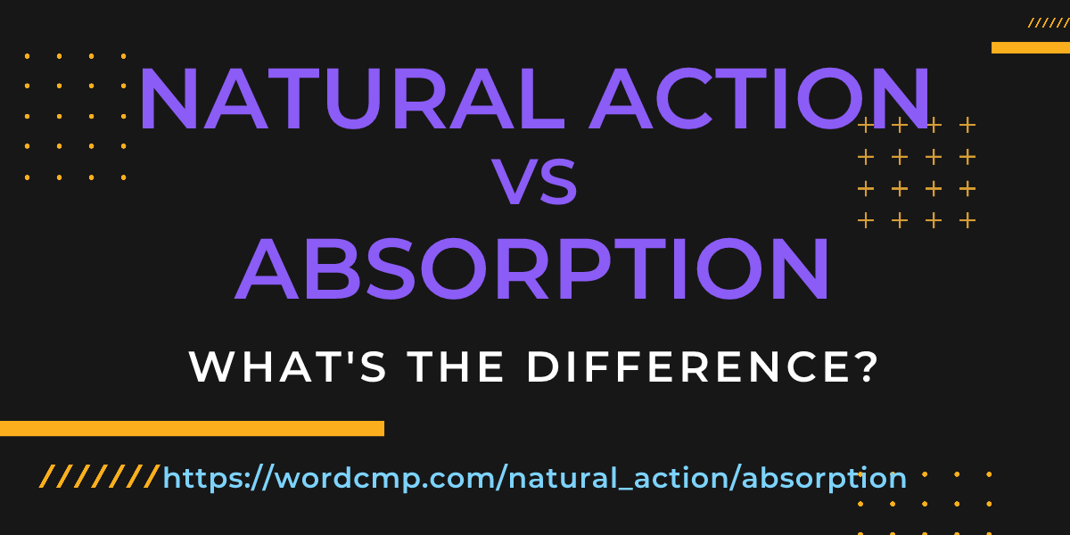 Difference between natural action and absorption